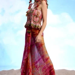 CAPISVIRLEO Pink Crochet Corset Top 9 CAPISVIRLEO Pink Crochet Corset Top -Outlet Loometta Store 30623cp7 3