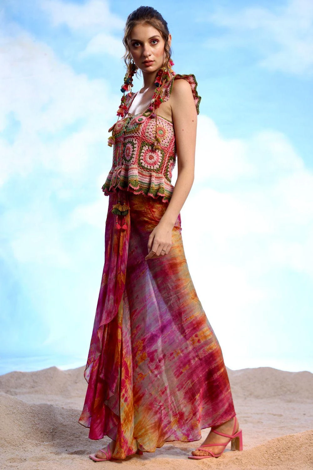 CAPISVIRLEO Pink Crochet Corset Top 5 CAPISVIRLEO Pink Crochet Corset Top - Image 3