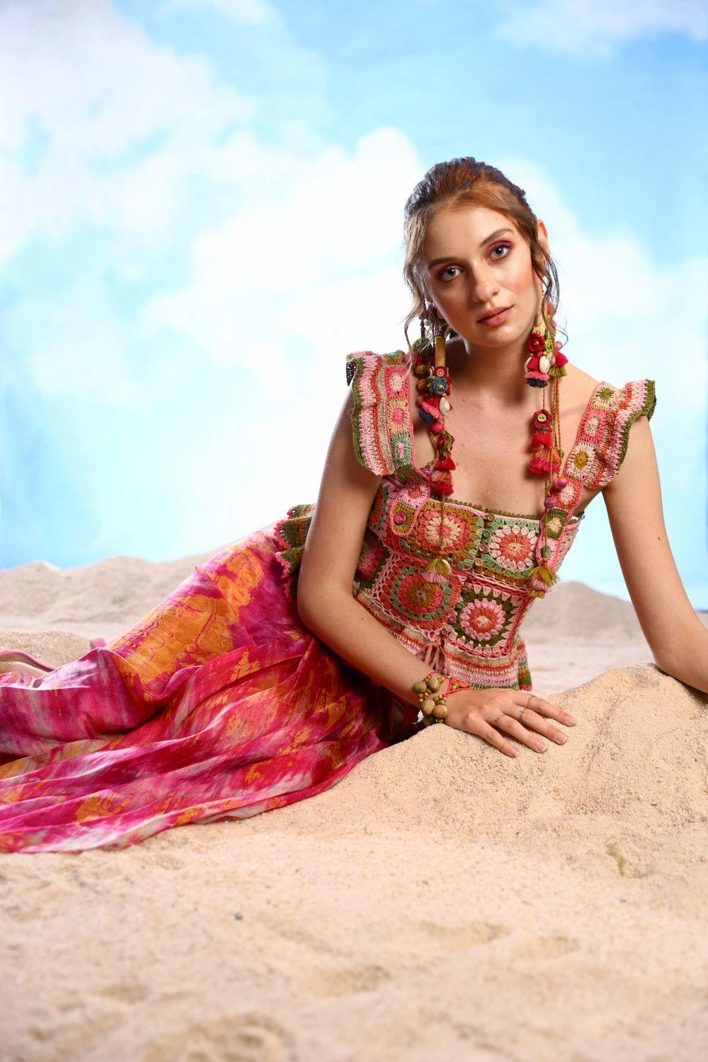 CAPISVIRLEO Pink Crochet Corset Top 6 CAPISVIRLEO Pink Crochet Corset Top - Image 4