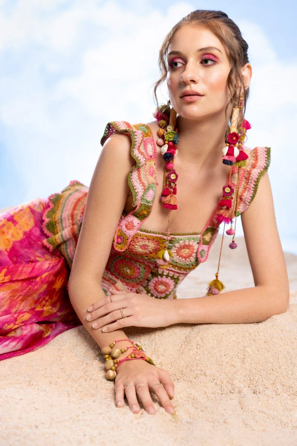 CAPISVIRLEO Pink Crochet Corset Top 7 CAPISVIRLEO Pink Crochet Corset Top - Image 5