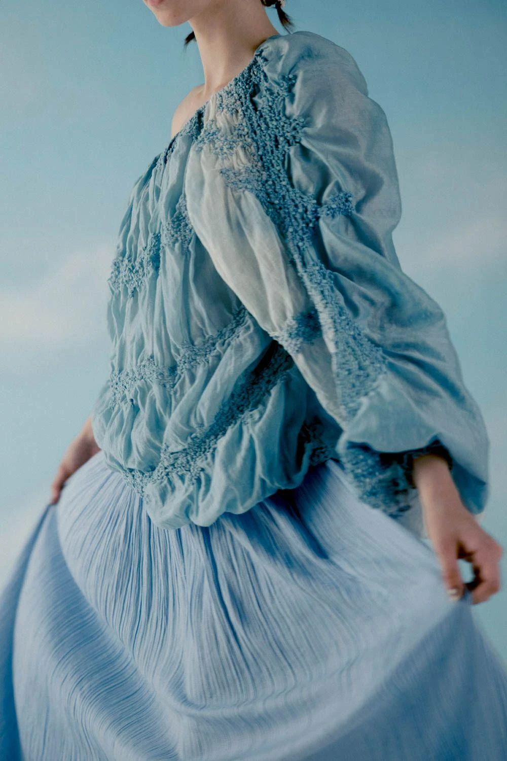 ILK Ice Blue One Shoulder Top 4 ILK Ice Blue One Shoulder Top - Image 2