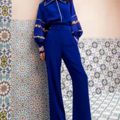 PATINE Zoe Moroccan Blue Shirt -Outlet Loometta Store 30823pe23 3