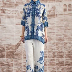 Outlet Loometta Store 3 Rajdeep Ranawat Blue Maizah Floral Top