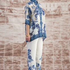 Rajdeep Ranawat Blue Maizah Floral Top 10 Rajdeep Ranawat Blue Maizah Floral Top -Outlet Loometta Store 3103rr01 3