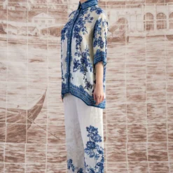 Rajdeep Ranawat Blue Maizah Floral Top 11 Rajdeep Ranawat Blue Maizah Floral Top -Outlet Loometta Store 3103rr01 4