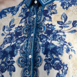 Rajdeep Ranawat Blue Maizah Floral Top 13 Rajdeep Ranawat Blue Maizah Floral Top -Outlet Loometta Store 3103rr01 6