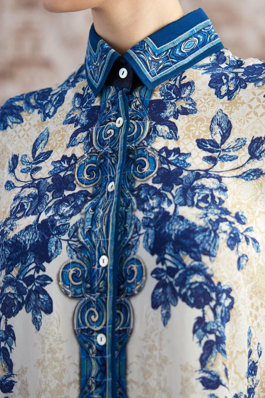 Rajdeep Ranawat Blue Maizah Floral Top 7 Rajdeep Ranawat Blue Maizah Floral Top - Image 6
