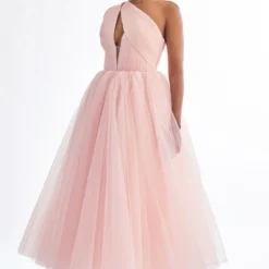 Gauri & Nainika Pink One Shoulder Draped Cutout Dress 8 Gauri & Nainika Pink One Shoulder Draped Cutout Dress -Outlet Loometta Store 3423gn15 3