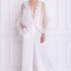 Dilnaz Ivory Draped Kaftan Jumsuit -Outlet Loometta Store 39dil16 1