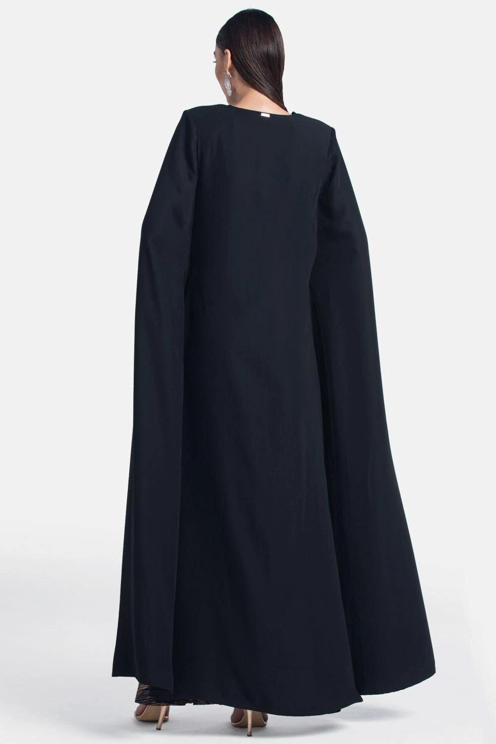 431-88 By Shweta Kapur Black Cape Style Crop Top 6 431-88 By Shweta Kapur Black Cape Style Crop Top - Image 4