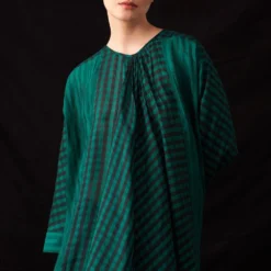 Amrich Tani Radiant Green Silk Hand-Woven Shirt -Outlet Loometta Store 41123am15 4
