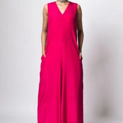 REIK Magenta Sevile Kaftan And Noir Jumpsuit -Outlet Loometta Store 412rpf3 4