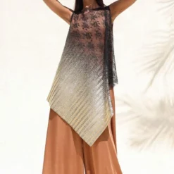 Richa Khemka Tan Floor Length Jumpsuit -Outlet Loometta Store 426076 3