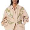 Kanika Goyal Label Beige Willow Hand Embellished Shirt