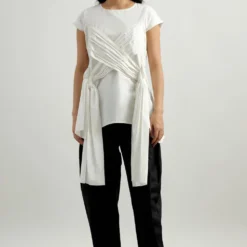 ECHO White Criss Cross Top