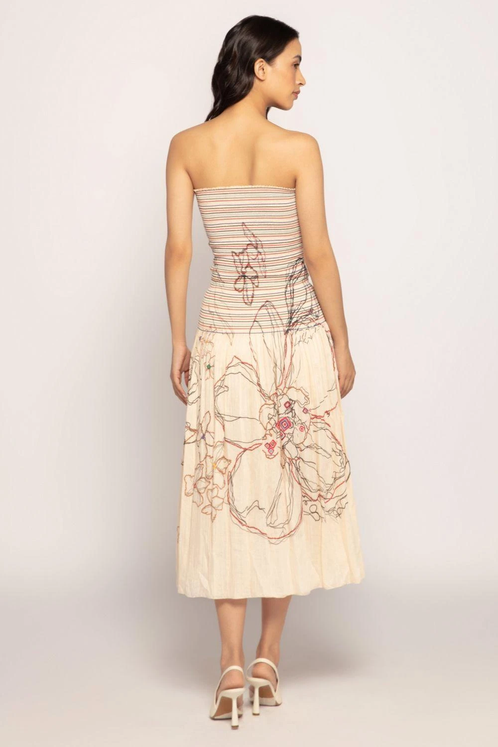 Saaksha & Kinni Periwinkle Printed Micro Pleated Dress 4 Saaksha & Kinni Periwinkle Printed Micro Pleated Dress - Image 2