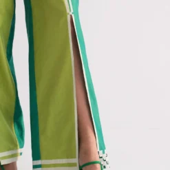 Ikai Green Applique Elasticated Straight Pants 10 Ikai Green Applique Elasticated Straight Pants -Outlet Loometta Store 5823iai24 4