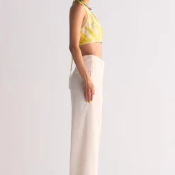 Ikai Ivory Cutwork Elasticated Straight Pants 7 Ikai Ivory Cutwork Elasticated Straight Pants -Outlet Loometta Store 5823iai71 2