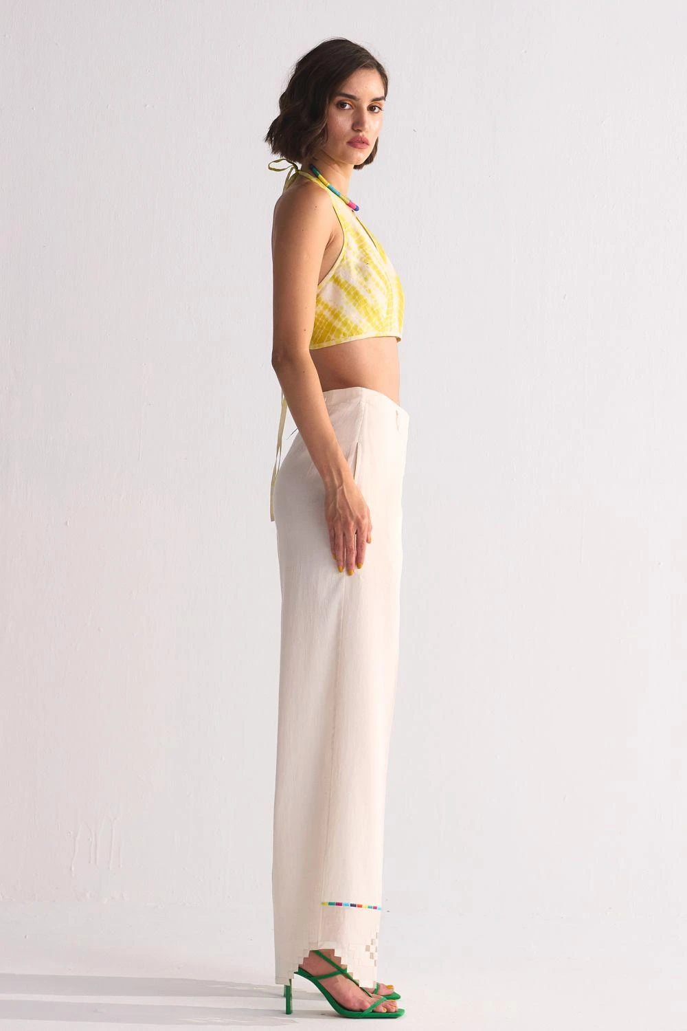 Ikai Ivory Cutwork Elasticated Straight Pants 3 Ikai Ivory Cutwork Elasticated Straight Pants - Image 2