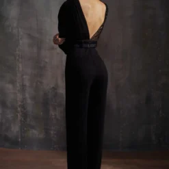 Anjali Kanwar Black Embellished & Pleated Jumpsuit 11 Anjali Kanwar Black Embellished & Pleated Jumpsuit -Outlet Loometta Store 6423akf21 5