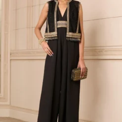 Tarun Tahiliani Black Embellished Gilet