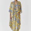 Studio RIGU Yellow Pineapple Printed Jumpsuit & Cape Set -Outlet Loometta Store 6923sr2 1