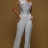 Shriya Som Blue Textured Jumpsuit -Outlet Loometta Store 8523ss13 1