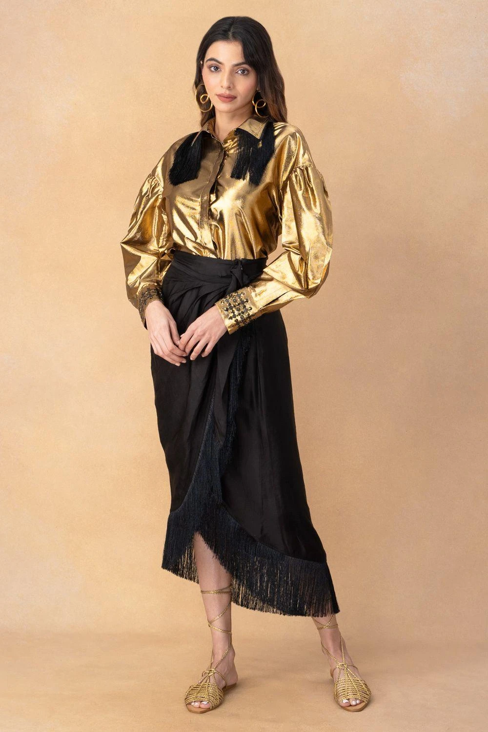 Rara Avis Antique Gold Embellished Shirt 4 Rara Avis Antique Gold Embellished Shirt - Image 2