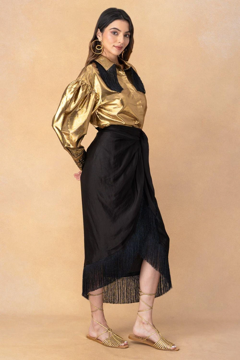 Rara Avis Antique Gold Embellished Shirt 5 Rara Avis Antique Gold Embellished Shirt - Image 3