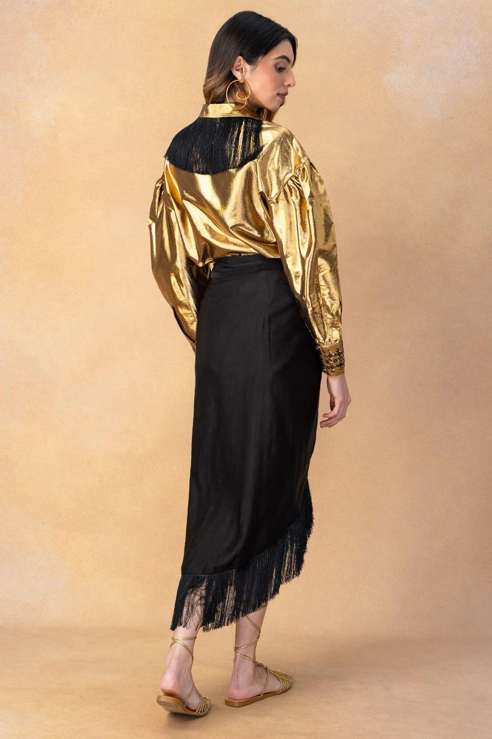 Rara Avis Antique Gold Embellished Shirt 9 Rara Avis Antique Gold Embellished Shirt - Image 7