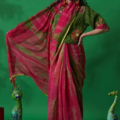 CAPISVIRLEO Green & Magenta Boho Crop Top -Outlet Loometta Store 88cap33 3