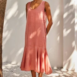 Khara Kapas Soft Gaze Midi Dress -Outlet Loometta Store 91023kk14 2