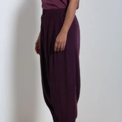 Drop Crotch Wine Dhoti Pants -Outlet Loometta Store 911inte2 2
