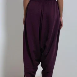 Drop Crotch Wine Dhoti Pants -Outlet Loometta Store 911inte2 3