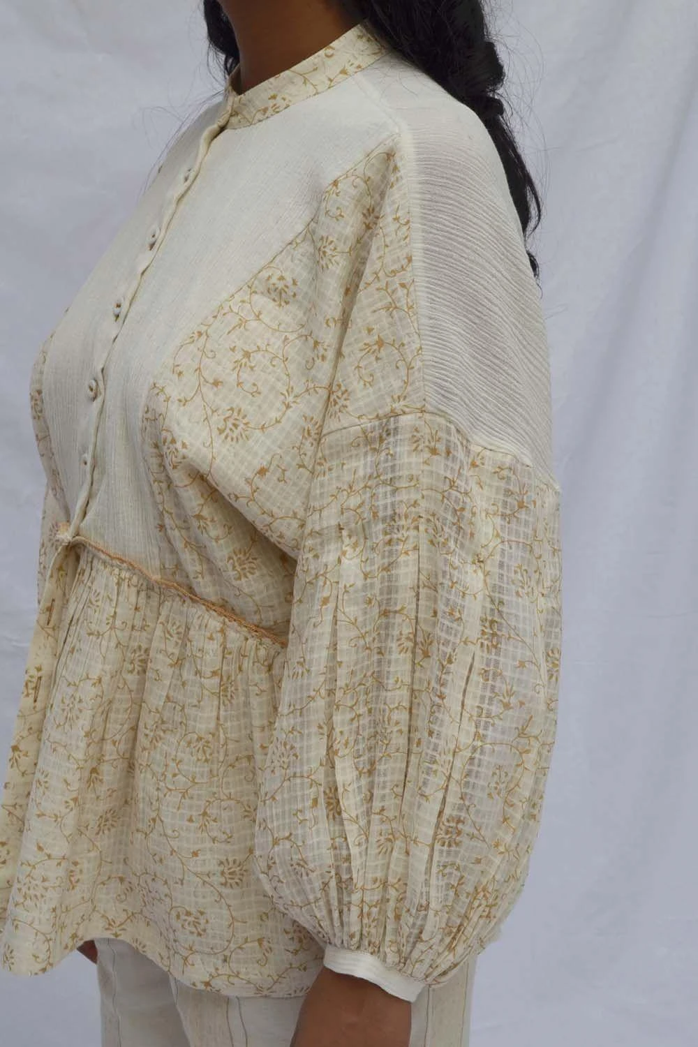 Ahmev Buttoned Top With Box Pleated Sleeves 5 Ahmev Buttoned Top With Box Pleated Sleeves - Image 3