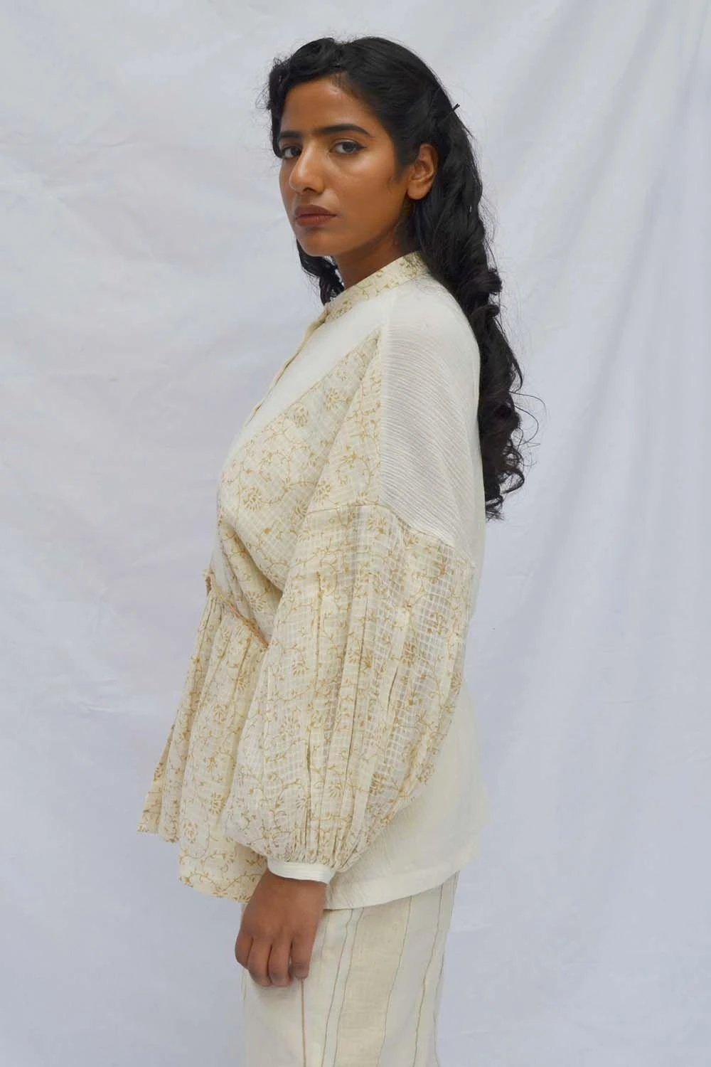 Ahmev Buttoned Top With Box Pleated Sleeves 6 Ahmev Buttoned Top With Box Pleated Sleeves - Image 4