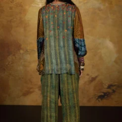 Sunira Designs Mirch Masala Smocked Green Pants -Outlet Loometta Store aw2118a 4