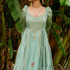 Chandrima Jade Striped Tiered Maxi Dress -Outlet Loometta Store cfw20d08 3