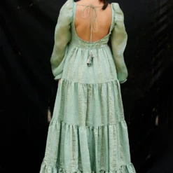 Chandrima Jade Striped Tiered Maxi Dress -Outlet Loometta Store cfw20d08 4