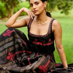 Chandrima Chanderi Embroidered Top -Outlet Loometta Store cfw20t16 2