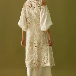 Chandrima Ivory Ruched Smocked Top -Outlet Loometta Store ch1228 5