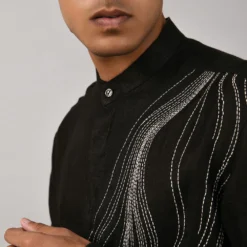 Countrymade Hand Embroidered Linen Shirt -Outlet Loometta Store cm btc sh 04 4