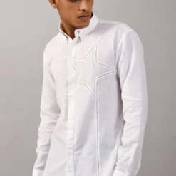 Countrymade Ivory Shirt With Stitch Detailing -Outlet Loometta Store cm btc sh 06 3