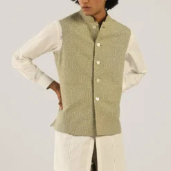 Countrymade Sage Green Linen Bundi