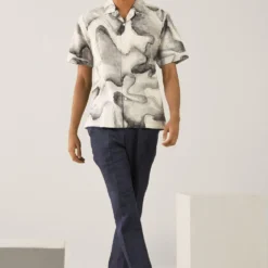 Countrymade Ivory Print Short Sleeves Shirt -Outlet Loometta Store cm ctd sh 11 3