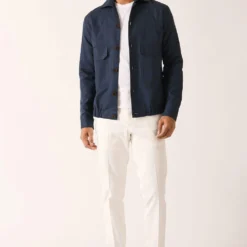 Dhruv Vaish Navy Blue Bomber Shirt -Outlet Loometta Store d06c0091b 3