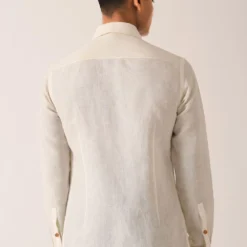 Dhruv Vaish Cream Handloom Cotton Shirt -Outlet Loometta Store d06c0121 4