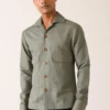 Dhruv Vaish Sage Green Flap Pocket Shirt -Outlet Loometta Store d06c0141b 1