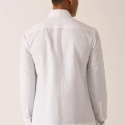 Dhruv Vaish White Shirt With Side Zipper & Snap Buttons -Outlet Loometta Store das17hc2421 5