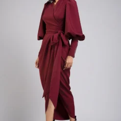 Gauri & Nainika Collared Wrap Dress -Outlet Loometta Store gnd ss21 02 2
